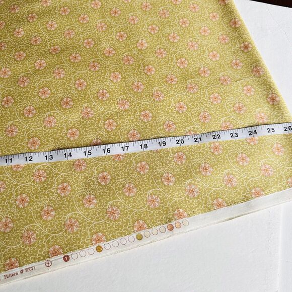 OOP Moda Fabric Fig Tree Fabric Dandelion Girl Green Floral Cotton Sew Quilt BTY - Picture 3 of 3
